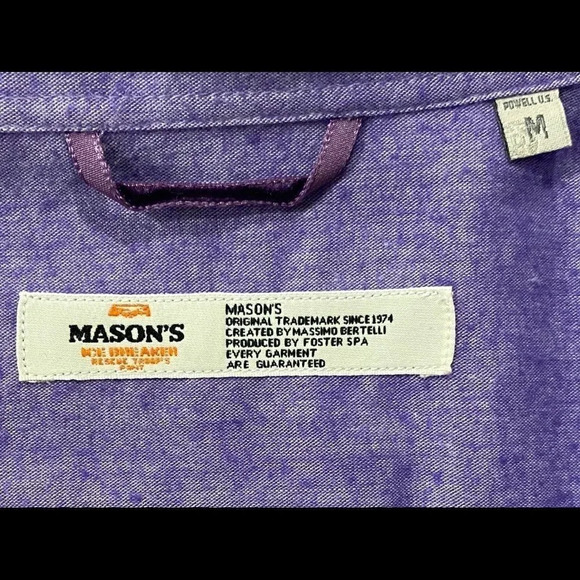 Masons by Massimo Dutti Mens Casual Shirt Size M - Picture 7 of 8